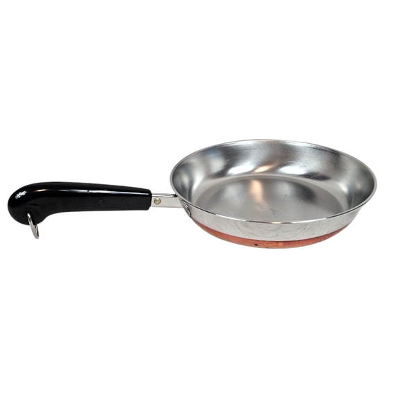 Vintage Revere Ware 9" Copper Clad Bottom Frying Pan Sautee Pan Made in USA - Picture 8 of 8